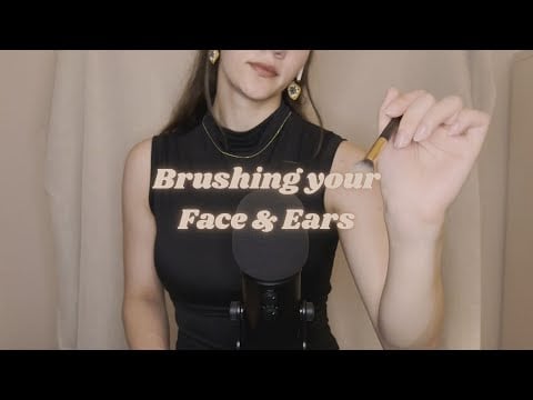 ASMR Mic & Face Brushing For Sleep (No Talking)