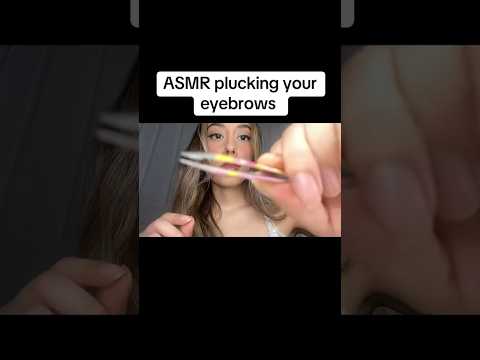 ASMR Eyebrows Plucking #asmrshorts #eyebrows #asmr #shorts