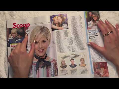 ASMR People Magazine Flip Through 📰🤍 Cozy Whispers, Page Sounds & Tracing