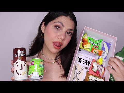 ASMR PROBANDO DULCES COREANOS | Dámaris ASMR♡