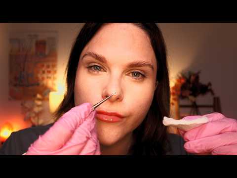 ASMR Dermatologist Skin Exam, Facial Treatment & Blackhead Extraction