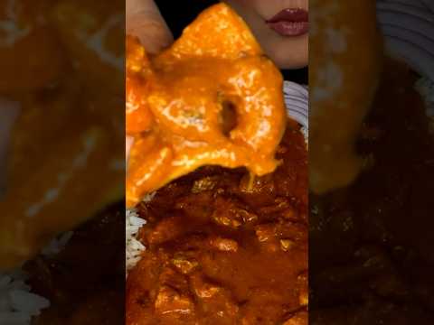EATING BUTTER CHICKEN #asmr #indianfood #food #viral