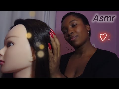 ASMR | MASSAGEM no couro cabeludo até VOCÊ DORMIR 😴 MEXENDO no seu cabelo CASEIRINHO 💆🏽‍♀️🩷