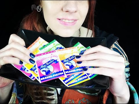 ASMR | AHOJ BRAUSE | FIZZY SHERBET | LEMONADE POWDER (No Talking) | Eating Sounds