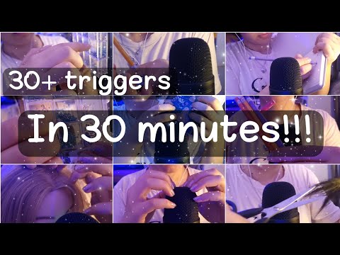 ASMR blink and the TRIGGER changes ,no talking(mouth sounds taping+hair brushing, haircut + writing)