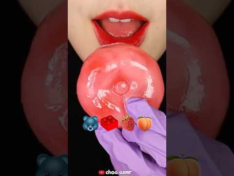 ASMR MACARON, JELLY, GUMMY EATING SOUND 🍑