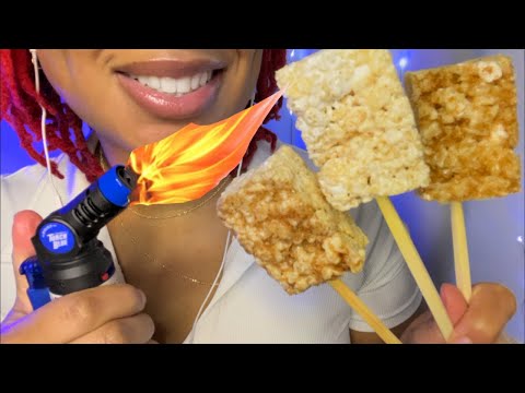 ASMR | Torch Roasted Rice Krispy Treats Homestyle Rice Krispy Treats