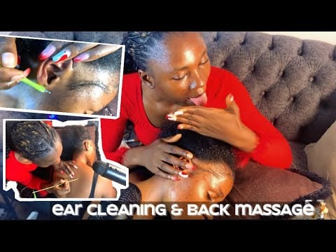 ASMR TINGLY MOUTH SOUND, SPIT PAINTING EAR EATING, INTENSE NECK, BACK,HEAD AND NAPE MASSAGE