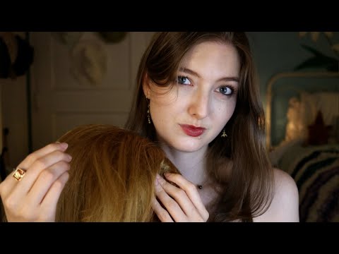 ASMR Plucking Insects from your Scalp & Brushing your Hair 💛🐞(Mouth Sounds, Personal Attention)