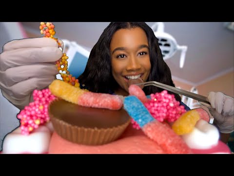 ASMR Dentist Cleans Your Teeth & Eats The Candy Out Of It 🦷🍫ASMR Dentist Role-play