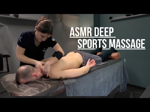 ASMR DEEP SPORTS BACK MASSAGE Real Person | skin touching | chiropractic