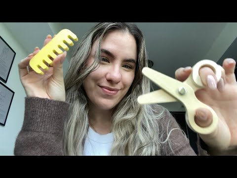 ASMR Quick Bang Haircut (with kids toys)