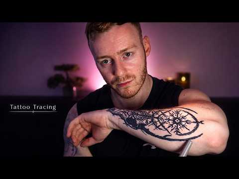 Relaxing Tattoo Tracing in Danish 🇩🇰 ASMR