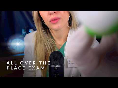 ASMR | Calming medical exam all over the place 👀