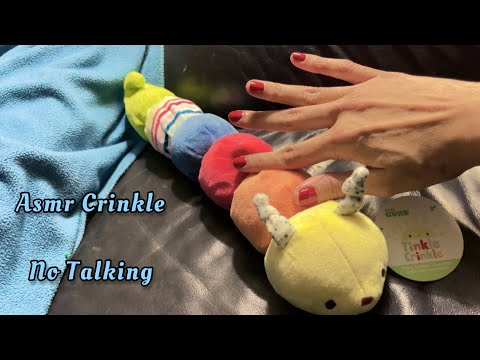 ASMR Crinkle No Talking  ~ Baby Toy Caterpillar So Many Crinkles