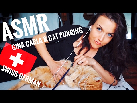 ASMR Gina Carla 😻 Cat Purring with Stethoscope! Whispering Swiss German!