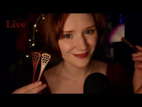 ASMR😴 Pluckng, Kisses painting, Honey spoon, Inaudible whisper,Thunderstorm✨