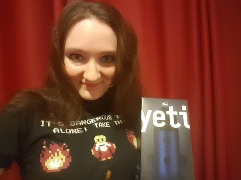 ASMR unboxing the yeti, mic licking and brushing