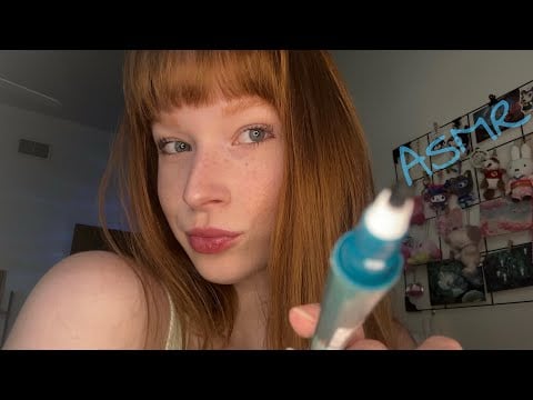 ASMR ON YOUR FACE (brushing and drawing on you ~ personal attention triggers) 🩵✨