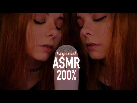 ASMR 200% layered | close up, clicky Whispering & Face Touching - Ramble, Rain, Fireplace Ambiance