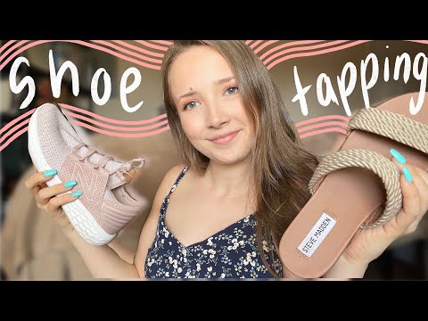 ASMR Shoe Tapping & Scratching (up close whisper ramble)