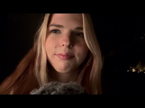 ASMR | Up Close Unintelligible Whispers And Fluffy Mic Scratching | Looped | 