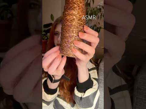 ASMR wicker vase scratching #asmr #асмр #tingles #scratch #nailscratching #скретчинг