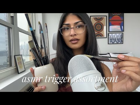 asmr trigger assortment  | me yapping, mic brushing, & tapping on things 💌