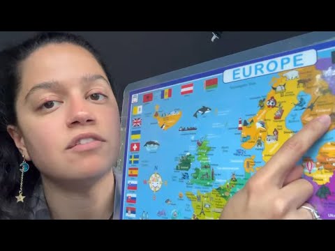 asmr • teaching you the map of Europe (European accent)