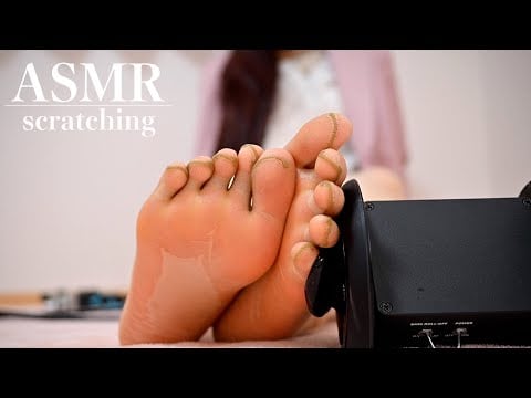 【ASMR】濡れた5本指の擦れる音...♡パンストスクラッチ🦶💆‍♀️💕 【睡眠導入/Foot sole/Scratching/No Talking/Relaxation/oil massage】