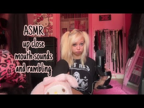 ASMR up close mouth sounds and rambling☠️🐈‍⬛ (fast and aggressive)