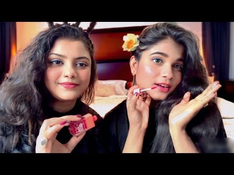 ASMR | Doing My Friend Relaxing Party Makeup |💄✨