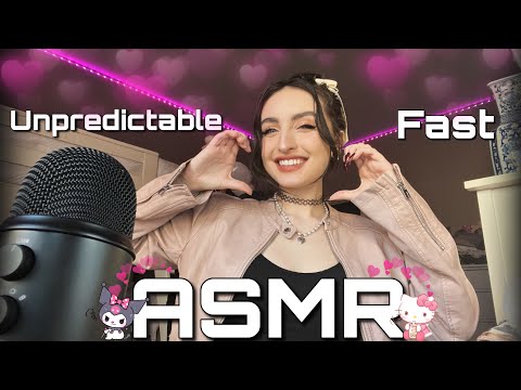 INTENSE FAST & AGGRESSIVE UNPREDICTABLE ASMR FOR TINGLES ( Random ASMR Trigger Assortment )