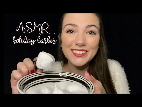 ASMR Holiday Barber Shop │ Men's Shave and Haircut 💈