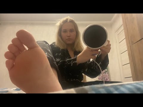 АСМР МАССАЖ НОГ  ВИБРОМАССАЖЕРОМ | ASMR FOOT MASSAGE WITH VIBRATING MASSAGER