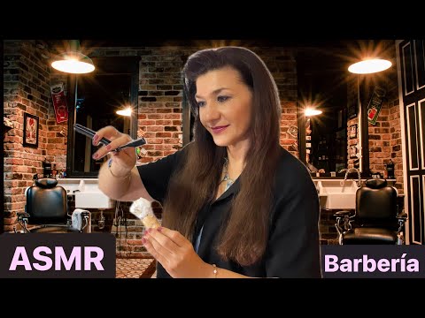 ASMR 💈 Barbería 💈 / SPA nocturno con masaje y corte de pelo ✂🪒 muy RELAJANTE 🔊🎧 / EN ESPAÑOL