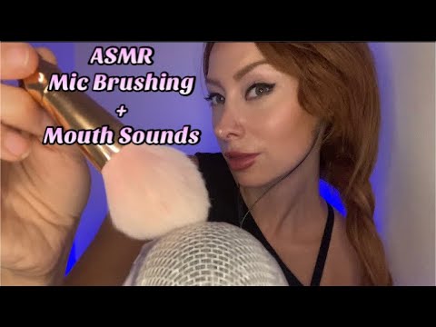 ASMR Crinkly Mic Brushing with Plastic Wrap + Unintelligible Whispers | Layered Sounds