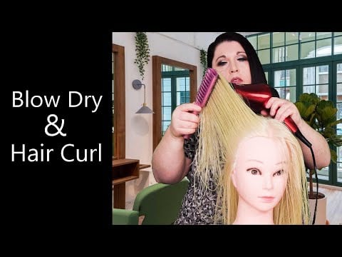 ASMR Hair Salon Roleplay (Blow Dry, Hair Dryer, Curling Hair, Hair Brushing, Hair Play, Wet to Dry)