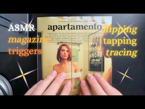 ASMR magazine triggers (tracing, paper sounds, whispers)