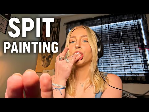 ASMR - Girlfriend Licks Your Face clean (Spit Painting)