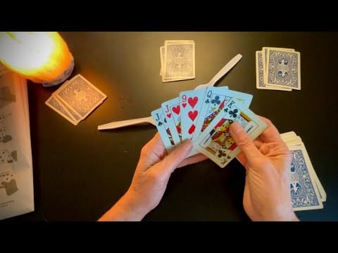 Soft-Spoken ASMR  ~ Teaching the Card Game Spoons (with Real Cards & Spoons)