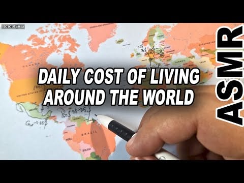 ASMR: Mapping Global Living Costs by Daily Essentials | ASMR map tracing + whispered facts