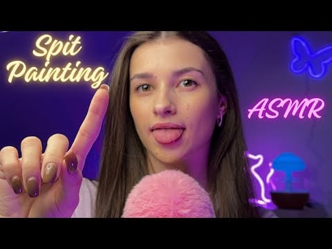 Asmr | Spit Painting & Mouth Sounds👅😴