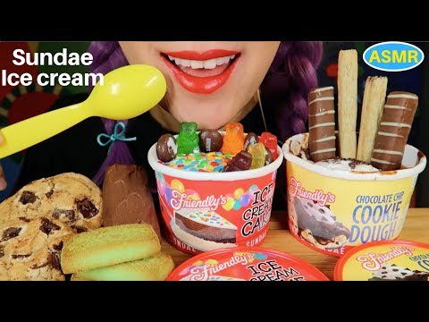 ASMR SUNDAE+HONEYDEW SHORTBREAD EATING SOUND |선데 아이스크림+허니듀 쿠키 리얼사운드 먹방 |CURIE.ASMR