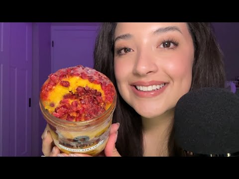 ASMR | Mango pomegranate and chili sorbetto 🥭💛