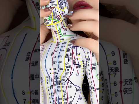 Acupuncture doll scratching and tapping #asmr #shorts #asmrscratching #asmrmassage