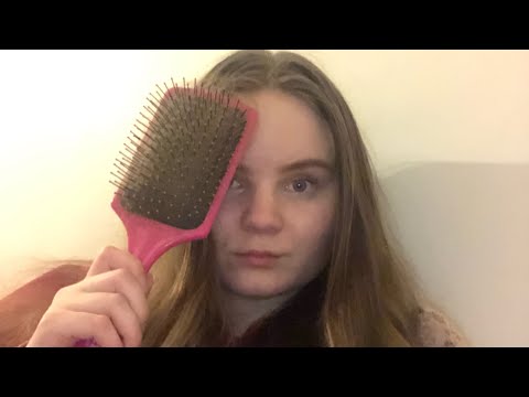 ASMR brushing my frizzy depression hair