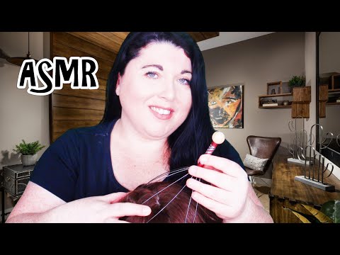 ASMR Relaxing Scalp Massage Roleplay (Real Hair) (Massage Tools, Hair Brushing, Hair Play)
