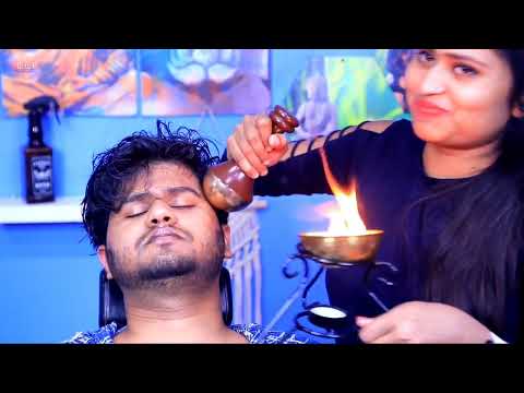 Hot Kansa Head forehead neck and shoulder massage with crunchy neck crack | ASMR barber girl pakhi