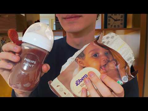 ASMR Morning With Daddy 🧸 (Diaper Change, Bottle Feeding, Skincare)